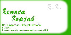 renata kopjak business card